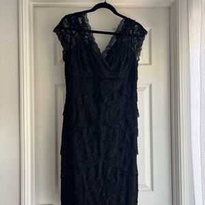 Mariana Black Lace Midi Dress